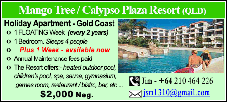 Mango Tree / Calypso Plaza Resort - $2000