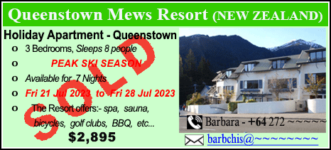 Queenstown Mews Resort - $2895 - SOLD
