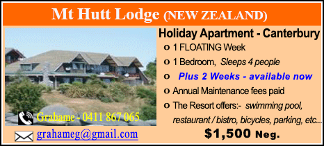 Mt Hutt Lodge - $1500