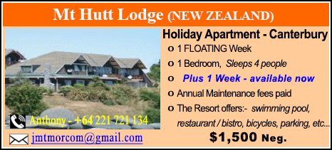 Mt Hutt Lodge - $1500