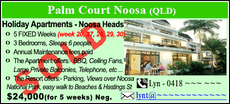 Palm Court Noosa - $24000 - SOLD