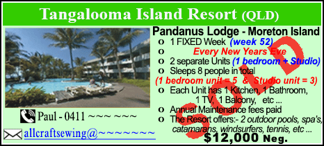 Tangalooma Island Resort  - $12000 - SOLD