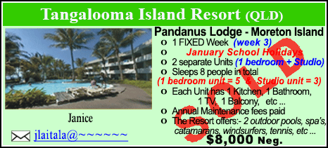 Tangalooma Island Resort - $8000 - SOLD
