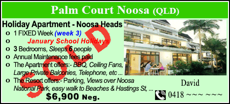 Palm Court Noosa - $6900 - SOLD