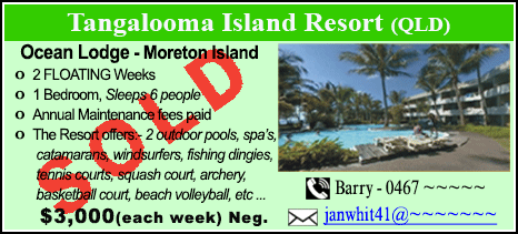 Tangalooma Island Resort - $3000 - SOLD