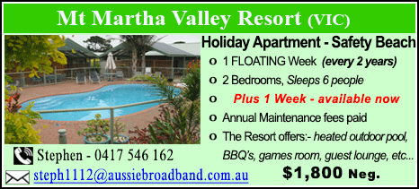 Mt Martha Valley Resort - $1800