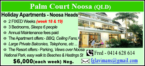 Palm Court Noosa - $6000