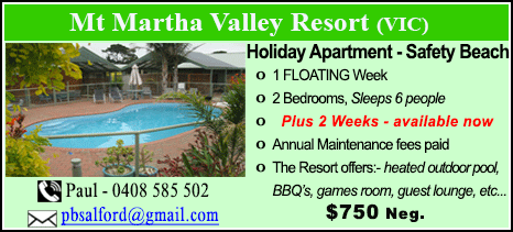 Mt Martha Valley Resort - $750