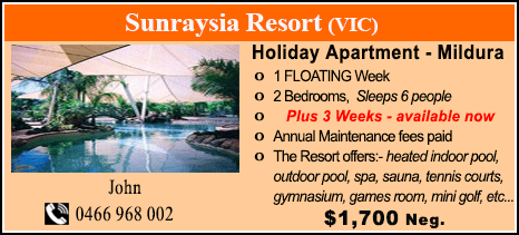 Sunraysia Resort - $1700