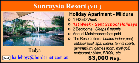 Sunraysia Resort - $3000