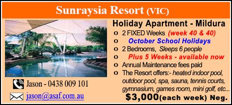 Sunraysia Resort - $3000