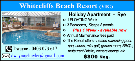 Whitecliffs Beach Resort - $800