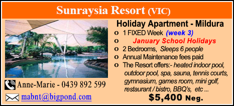 Sunraysia Resort - $5400
