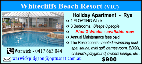 Whitecliffs Beach Resort - $900