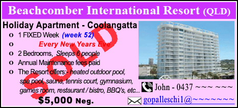 Beachcomber International Resort - $5000 - SOLD