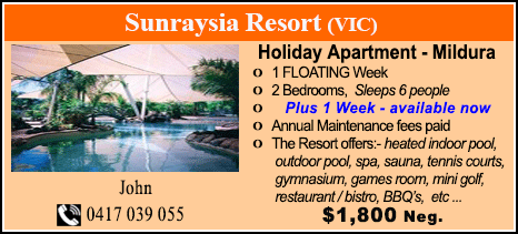 Sunraysia Resort - $1800