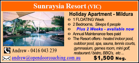 Sunraysia Resort - $1800