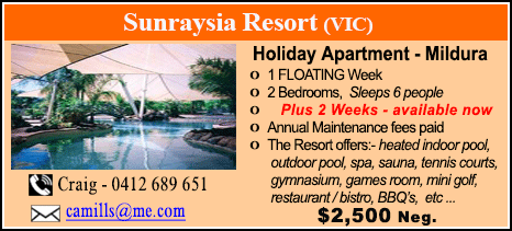 Sunraysia Resort - $2500