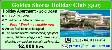 Golden Shores Holiday Club - $2000